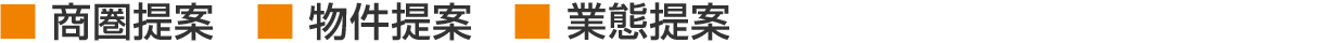 商圏提案 物件提案 業態提案