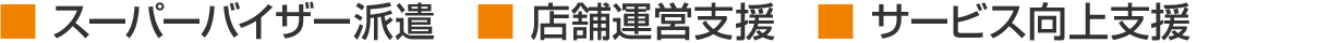 スーパーバイザー派遣 店舗運営支援 サービス向上支援